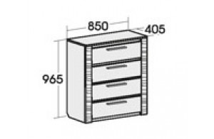 Комод для спальни Элана 850, цвет Бодега белая
