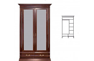 Шкаф для одежды Оскар ММ-216-01/02 (орех)