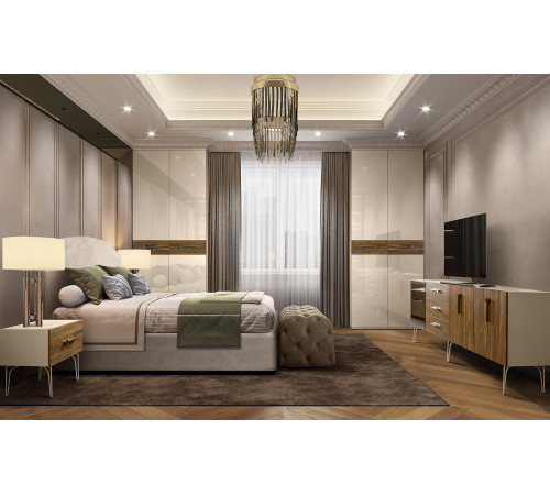 Четырехстворчатый шкаф для одежды Богемия Вуд (Bogemia Wood) БМШ2/4 (Wo)